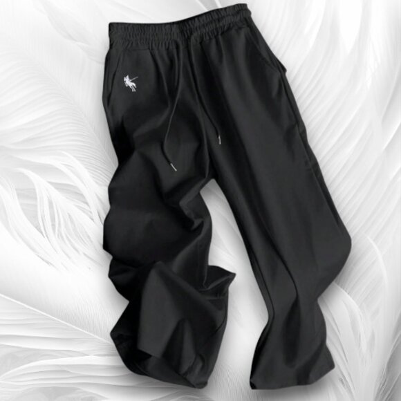 Women’s Black Relaxed Fit Jogger Pants Size: L - Picture 2 of 6